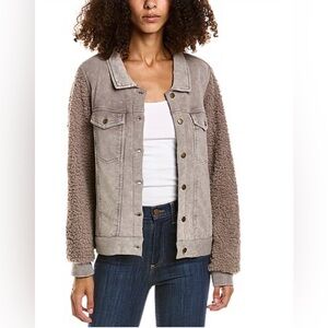 Vintage Havana Fur Detailed Knot Denim Jacket Size S